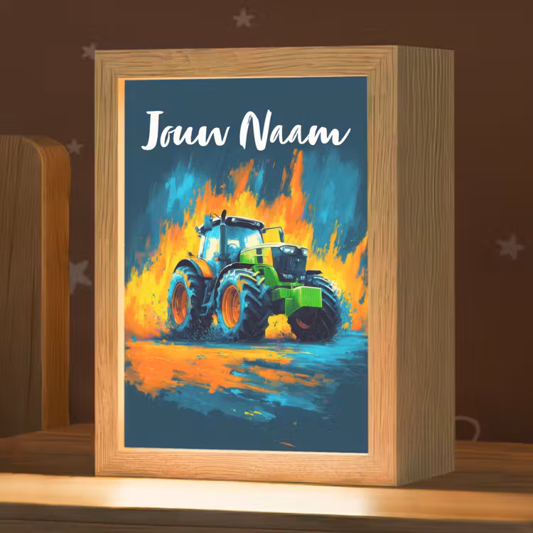 Nachtlampje met naam - Abstract - Tractor - Groen — 1