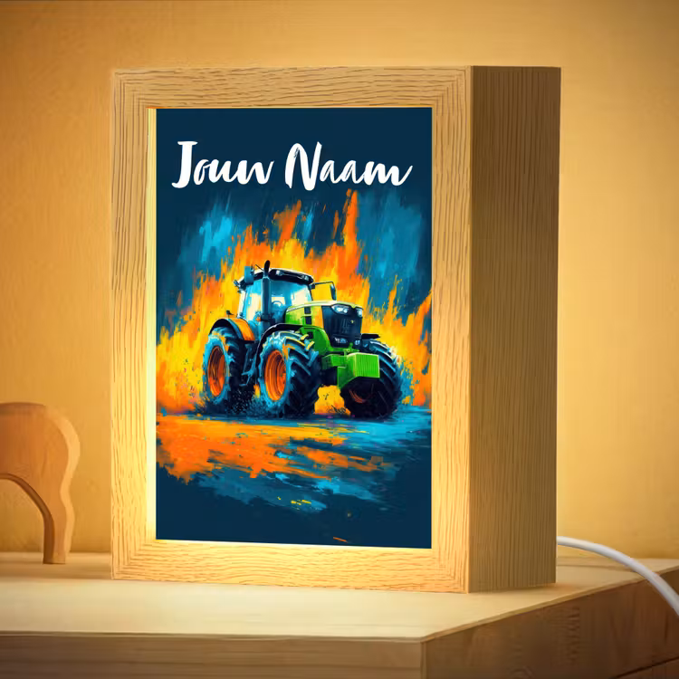 Nachtlampje met naam - Abstract - Tractor - Groen — 4