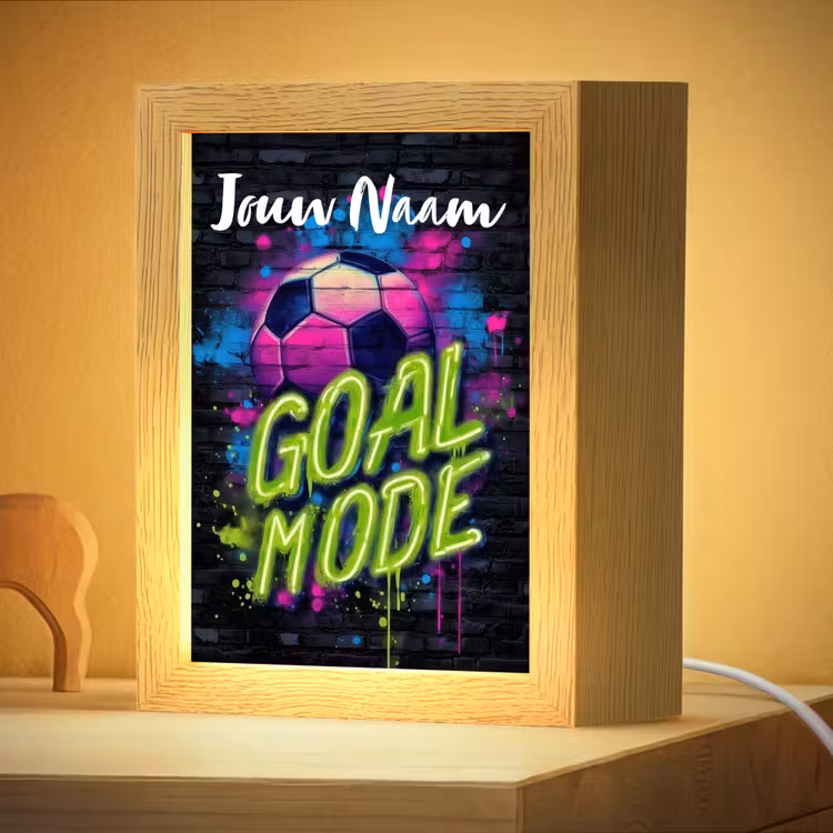 Nachtlampje met naam - Neon - Graffiti - Voetbal - Kleurrijk — 4