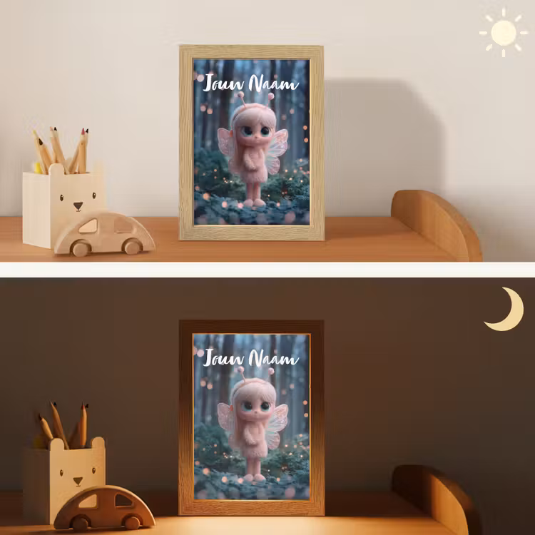 Nachtlampje met naam - Fairy - Bos - Glitters — 7