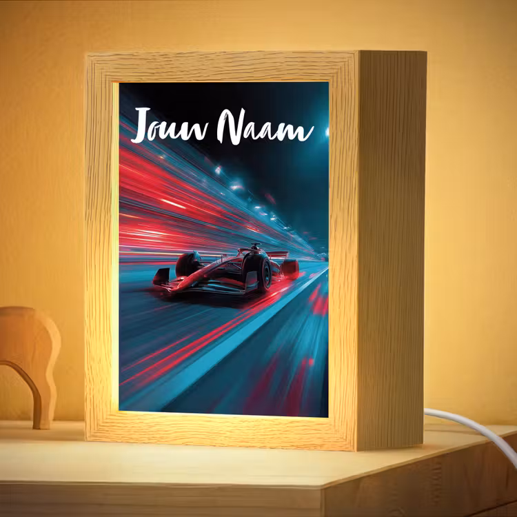 Nachtlampje met naam - Formule 1 - Raceauto - Rood - Neonverlichting — 4