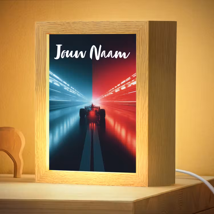 Nachtlampje met naam - Raceauto - Verlichting - Neon - Rood — 4
