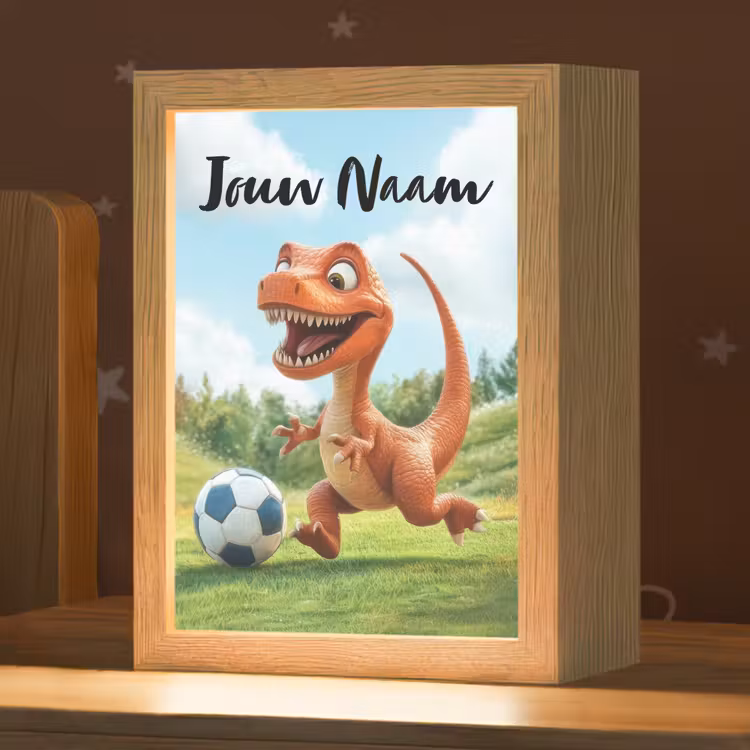 Nachtlampje met naam - Voetbal - Dino - Sport — 1