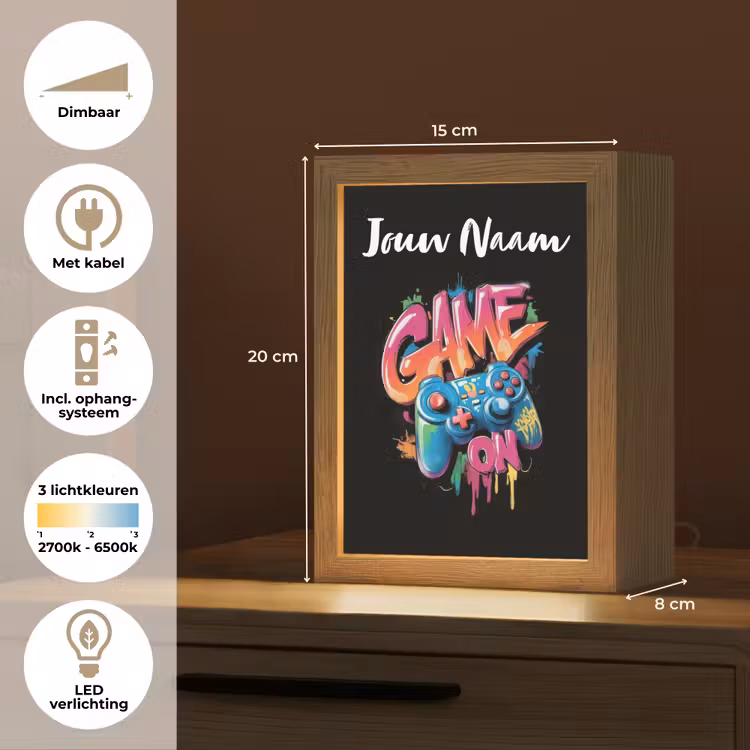 Nachtlampje met naam - Controller - Game - Graffiti - Tekst — 2