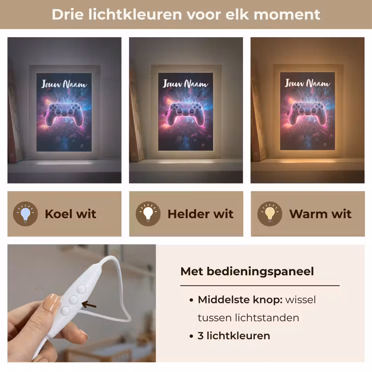 Nachtlampje met naam - Controller - Neon - Game — 5