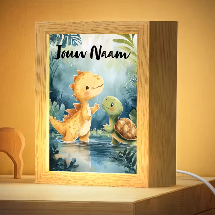 Nachtlampje met naam - Dino - Schildpad - Jungle — 4