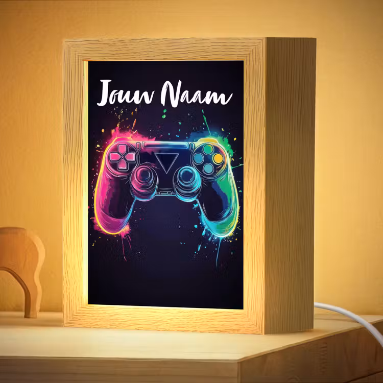 Nachtlampje met naam - Neon - Controller - Verfspatten - Game — 4