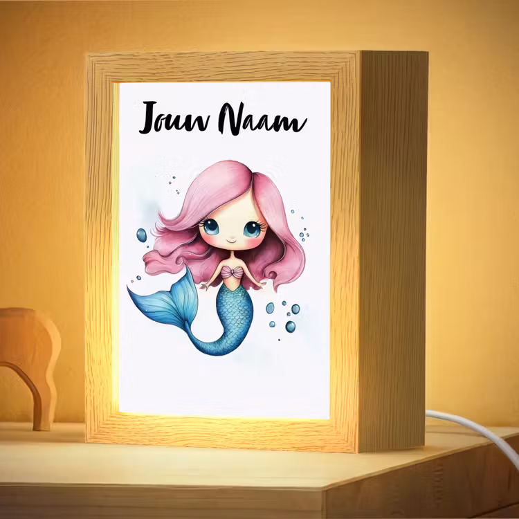 Nachtlampje met naam - Zeemeermin - Roze — 4