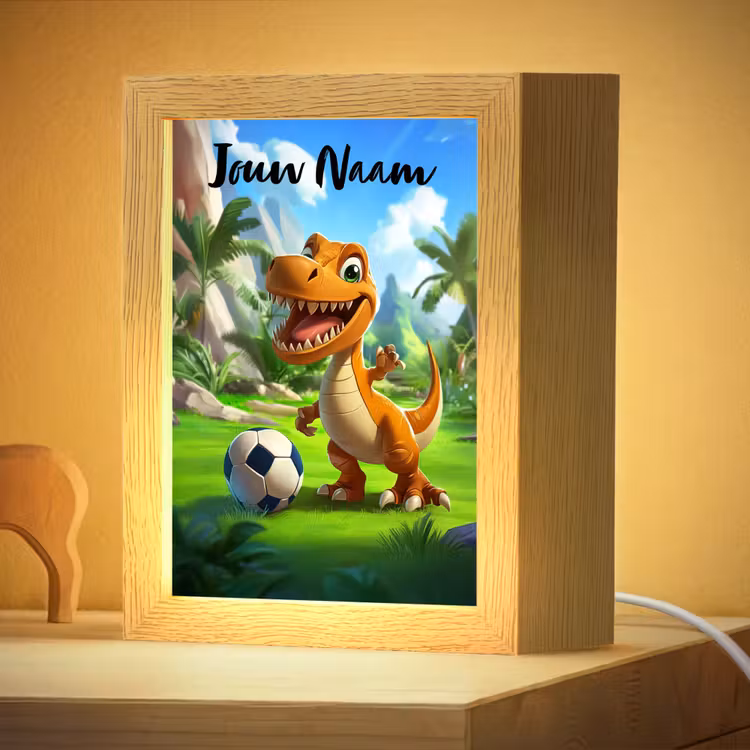 Nachtlampje met naam - Dino - Voetbal - Groen — 4