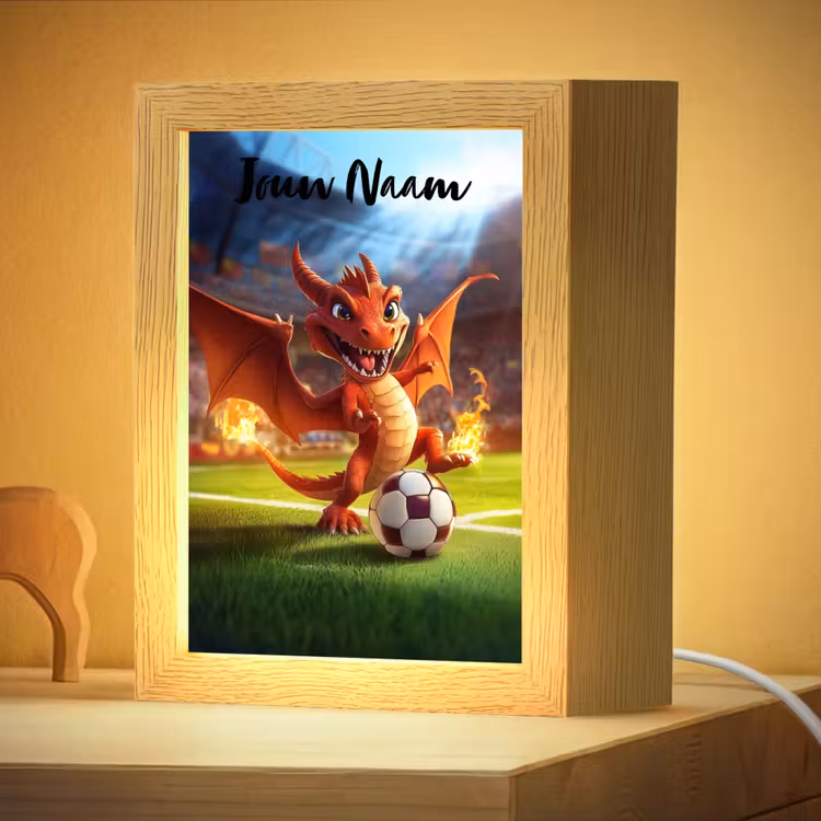 Nachtlampje met naam - Draak - Voetbal - Vuur - Stadion — 4