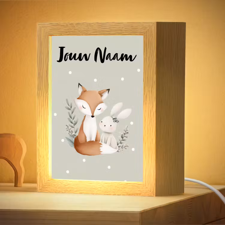 Nachtlampje met naam - Minimalistisch - Dieren - Bladeren - Stippen — 4