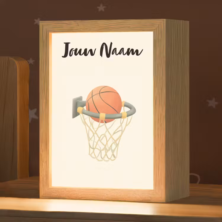 Nachtlampje met naam - Basketbal - Net - Oranje — 1