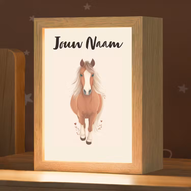 Nachtlampje met naam - Paard - Galop - Bruin — 1