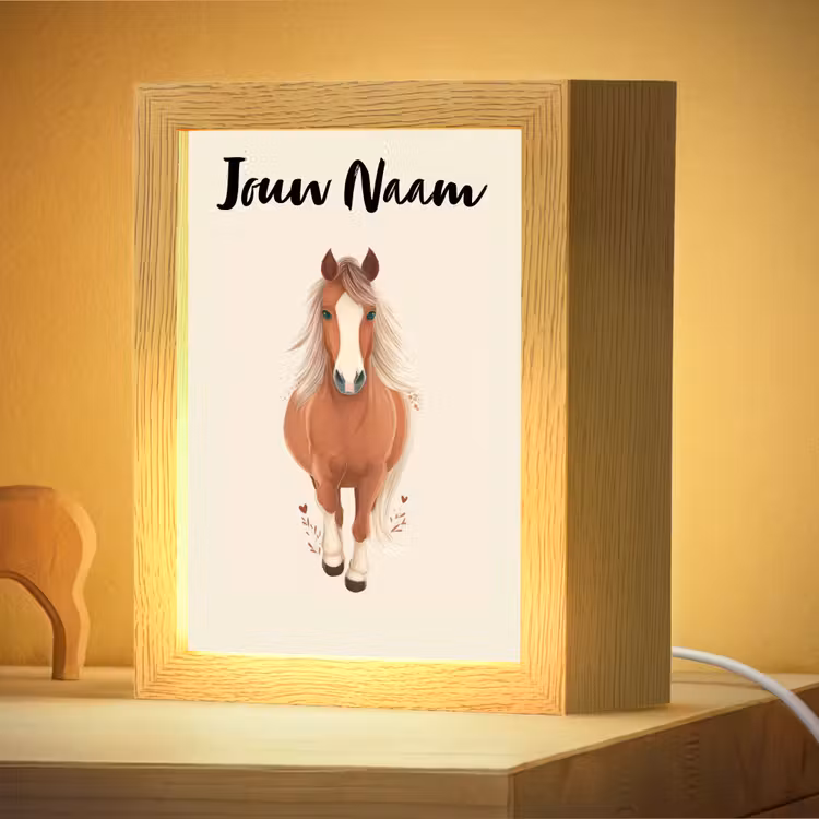 Nachtlampje met naam - Paard - Galop - Bruin — 4