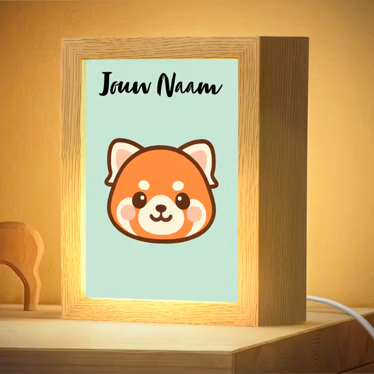 Nachtlampje met naam - Panda - Groen - Cartoon — 4