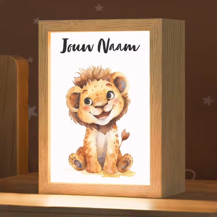 Nachtlampje met naam - Leeuw - Baby dier — 1