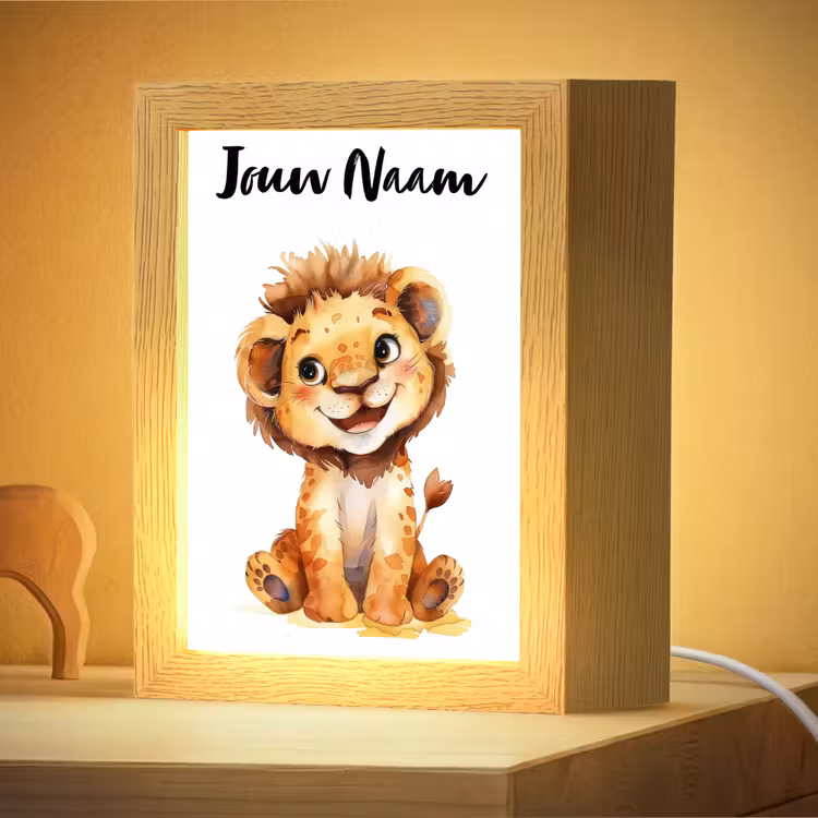Nachtlampje met naam - Leeuw - Baby dier — 4