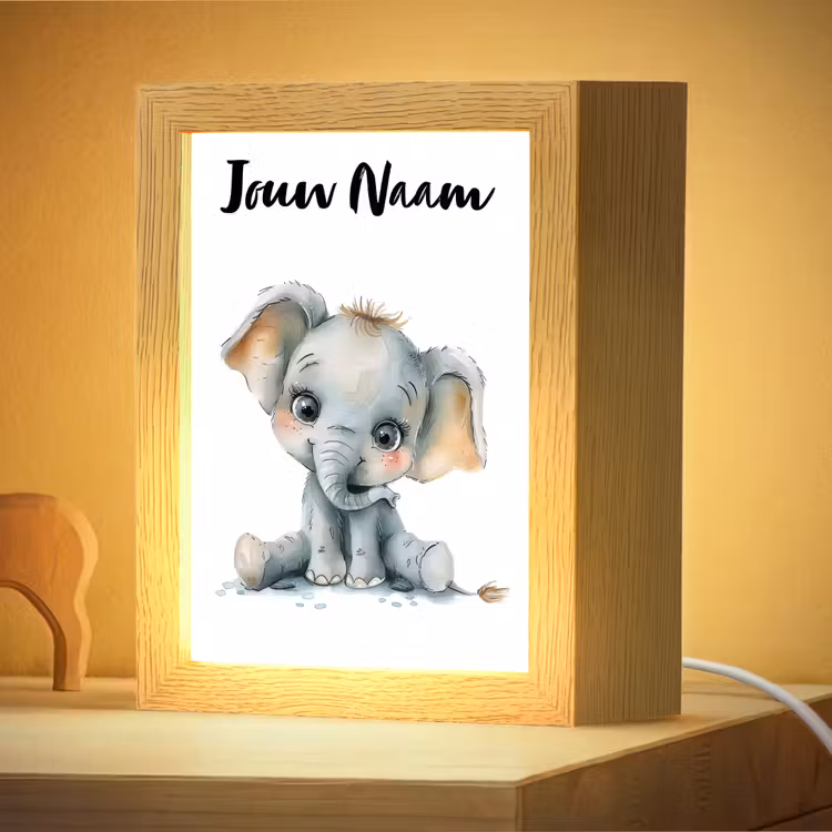 Nachtlampje met naam - Olifant - Baby dier — 4