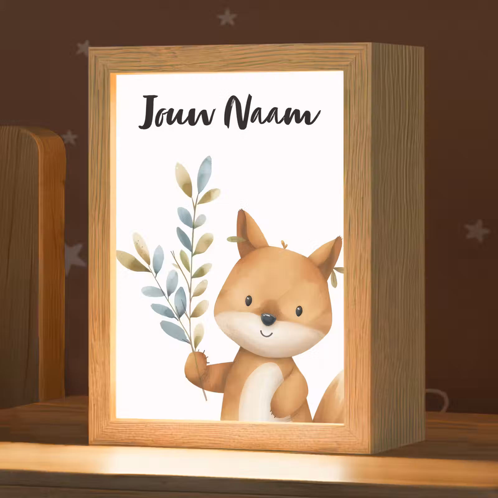 Nachtlampje met naam - Vos - Dier - Bosdieren — 1