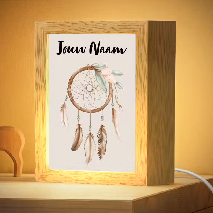 Nachtlampje met naam - Dromenvanger - Bohemian - Boho - Pastel kleuren — 4