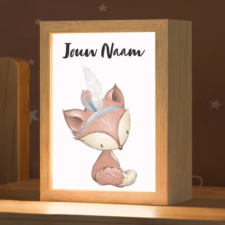 Nachtlampje met naam - Vos - Dier - Bosdieren — 1