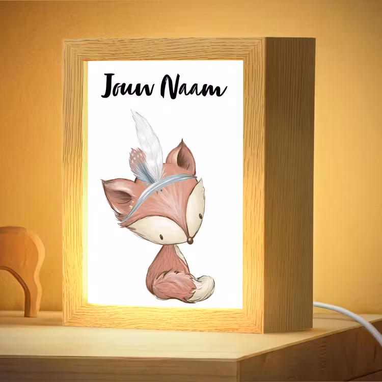 Nachtlampje met naam - Vos - Dier - Bosdieren — 4