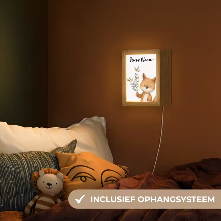 Nachtlampje met naam - Vos - Dier - Bosdieren — 3