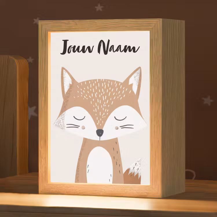 Nachtlampje met naam - Vos - Dier - Bosdieren — 1