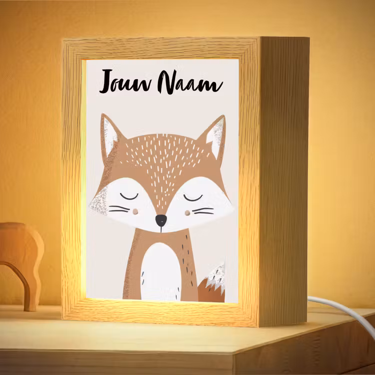 Nachtlampje met naam - Vos - Dier - Bosdieren — 4