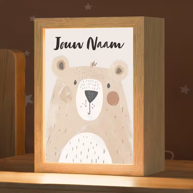 Nachtlampje met naam - Beer - Dier - Wilde dieren — 1