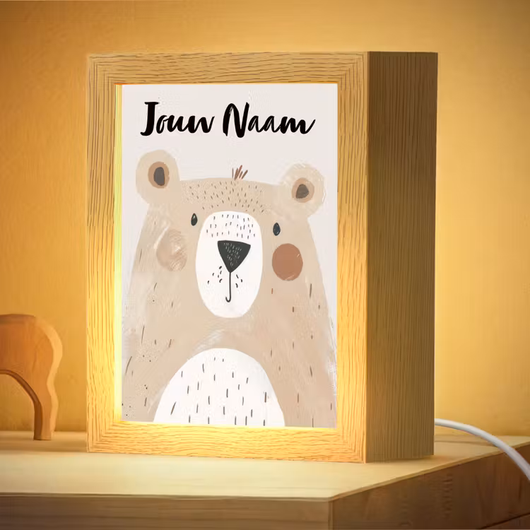 Nachtlampje met naam - Beer - Dier - Wilde dieren — 4