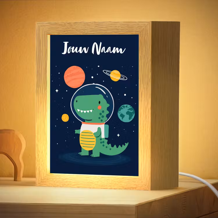 Nachtlampje met naam - Dino - Ruimtepak - Planeten — 4