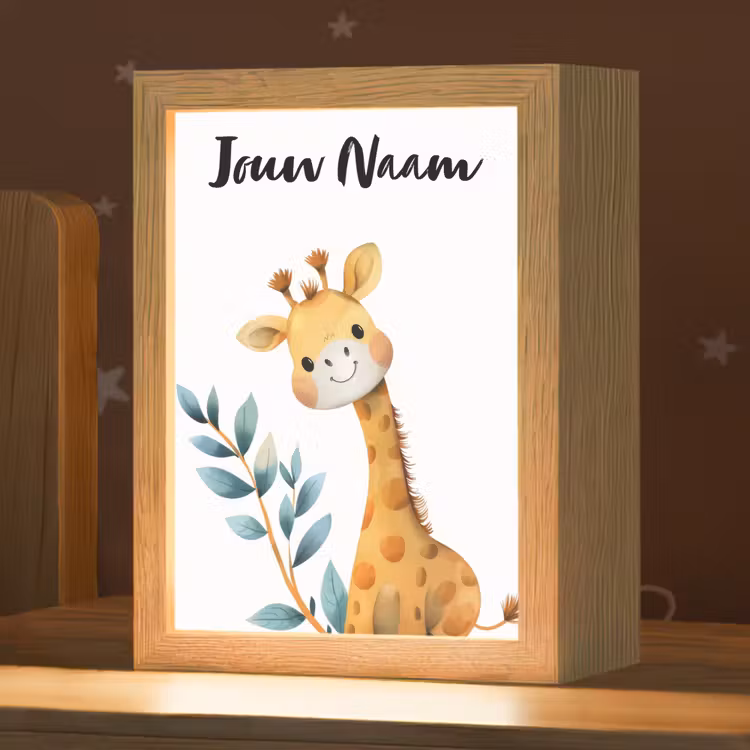 Nachtlampje met naam - Giraf - Dier - Wilde dieren — 1