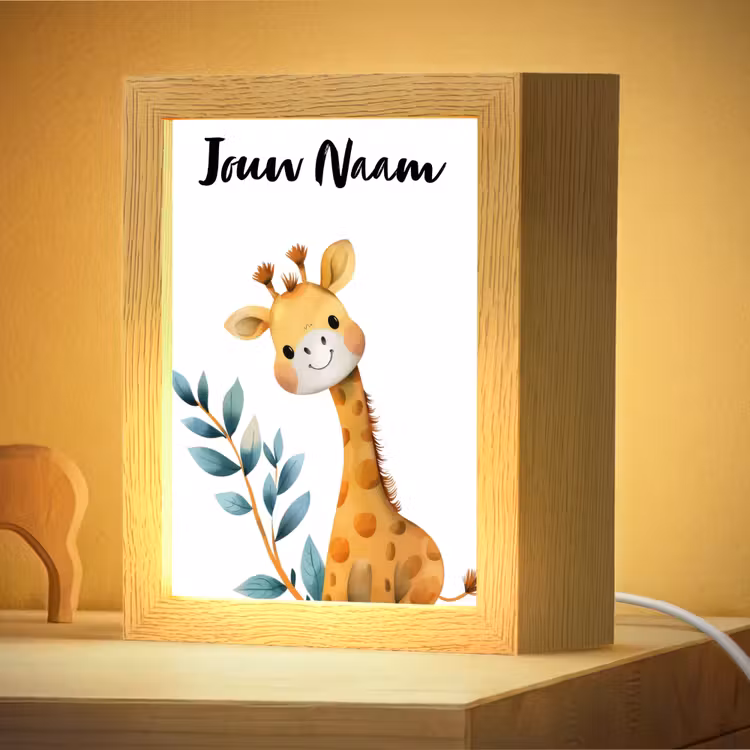 Nachtlampje met naam - Giraf - Dier - Wilde dieren — 4