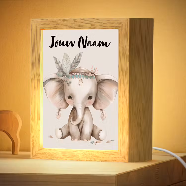 Nachtlampje met naam - Olifant - Bohemian - Dieren - Boho — 4