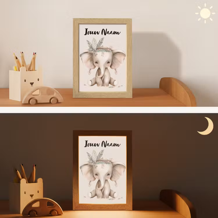 Nachtlampje met naam - Olifant - Bohemian - Dieren - Boho — 7