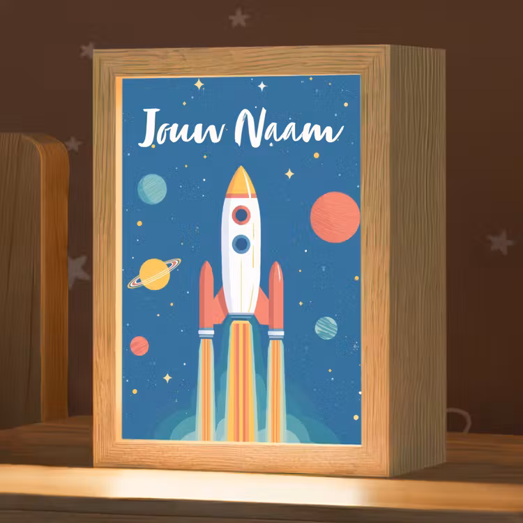Nachtlampje met naam - Raket - Planeten - Ruimte — 1