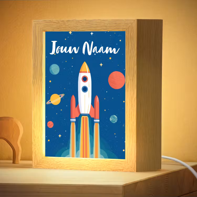 Nachtlampje met naam - Raket - Planeten - Ruimte — 4
