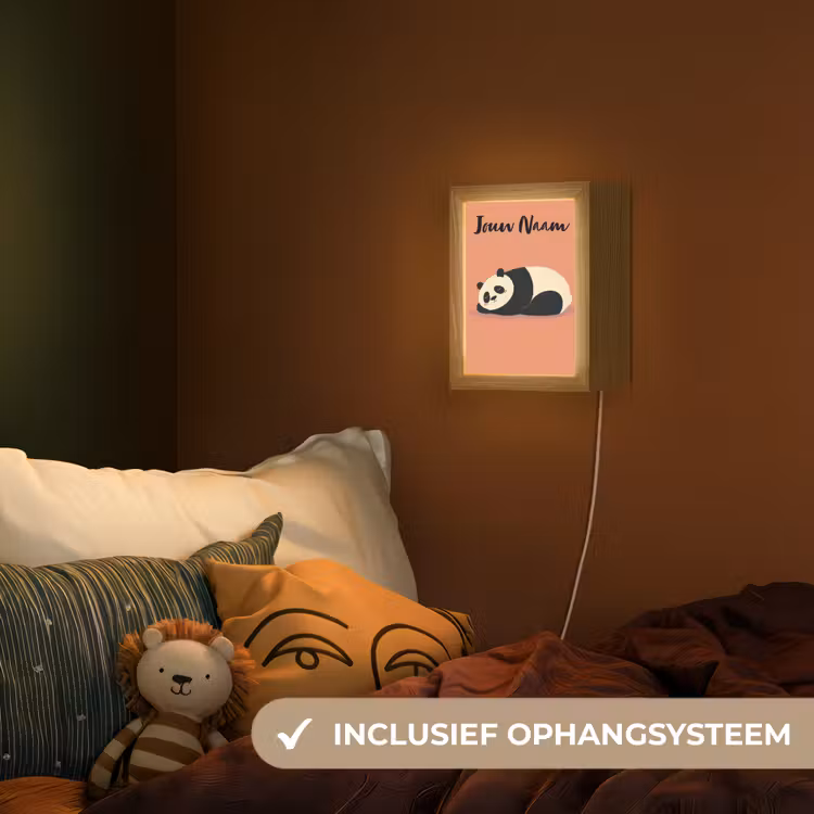Nachtlampje met naam - Panda - Slaap - Oranje — 3