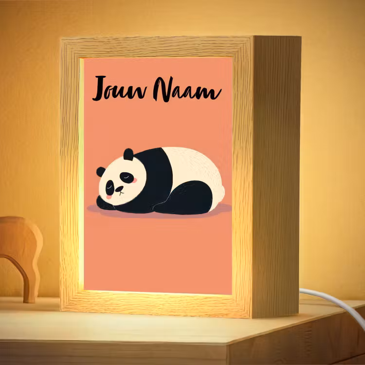 Nachtlampje met naam - Panda - Slaap - Oranje — 4