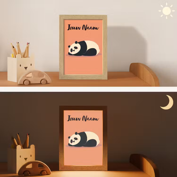 Nachtlampje met naam - Panda - Slaap - Oranje — 7
