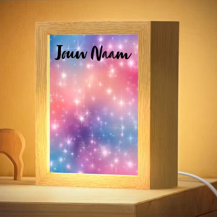 Nachtlampje met naam - Sterren - Abstract - Kleuren — 4