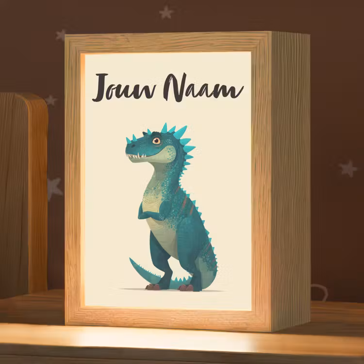 Nachtlampje met naam - Minimalistisch - Stekels - Blauw — 1