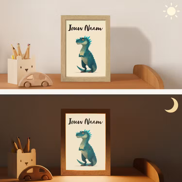 Nachtlampje met naam - Minimalistisch - Stekels - Blauw — 7