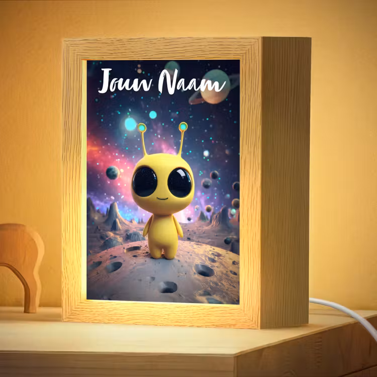 Nachtlampje met naam - Alien - Ruimte - Geel - Planeten — 4