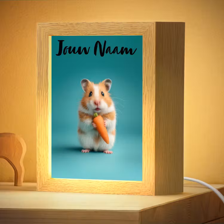 Nachtlampje met naam - Hamster - Wortel - Blauw — 4