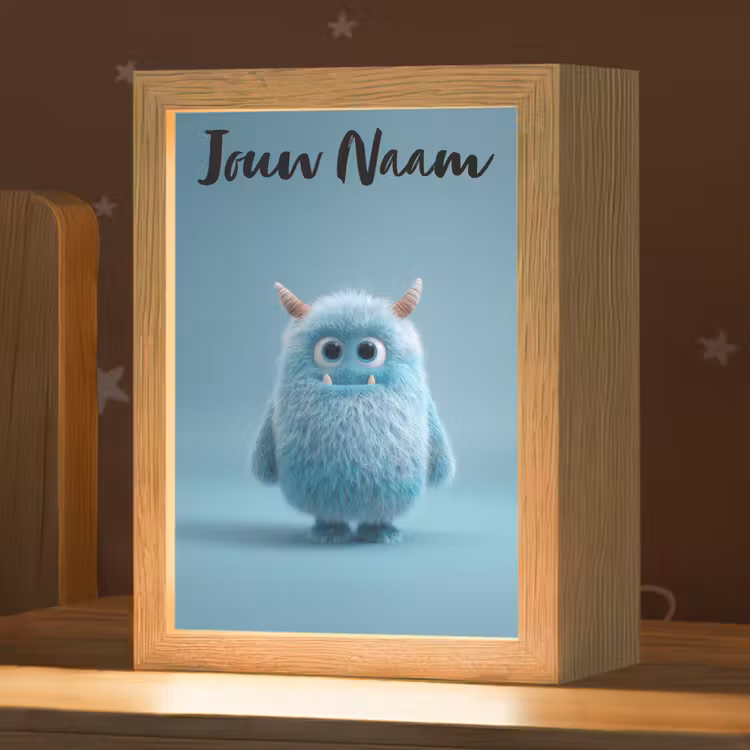 Nachtlampje met naam - Monster - Blauw — 1