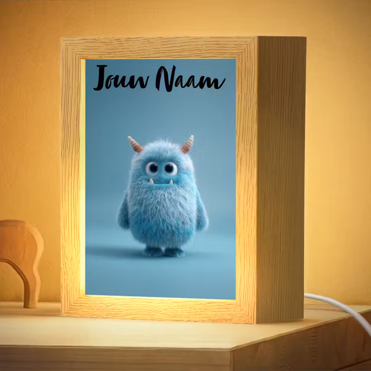 Nachtlampje met naam - Monster - Blauw — 4