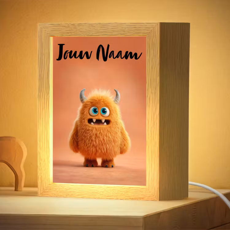 Nachtlampje met naam - Monster - Knuffel - Oranje — 4
