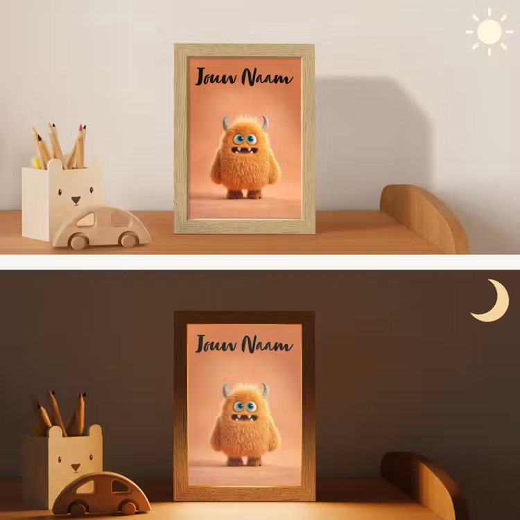 Nachtlampje met naam - Monster - Knuffel - Oranje — 7